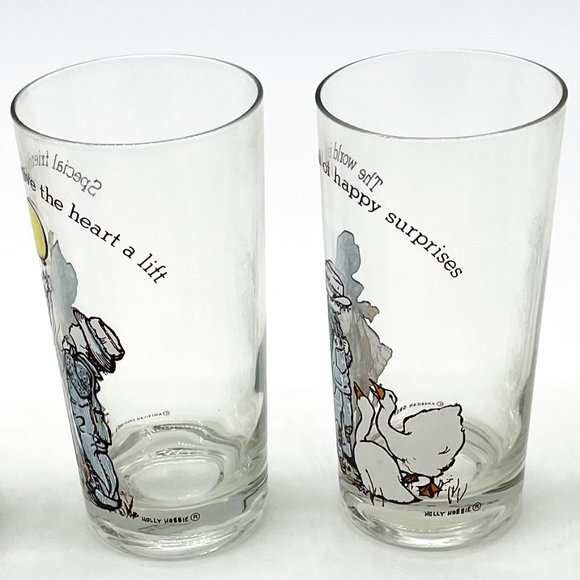 Set of Vintage 1978 American Greetings Holly Hobbie Collectors Glasses-2 Styles - Picture 2 of 7